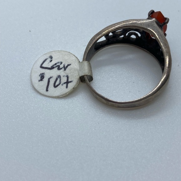 BOGO50 Carnelian sterling silver ring - Picture 5 of 7